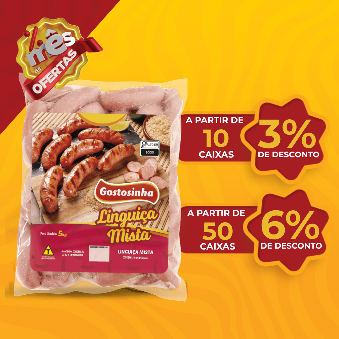 Lingui&ccedil;a Mista Cong 5kg - Gostosinha